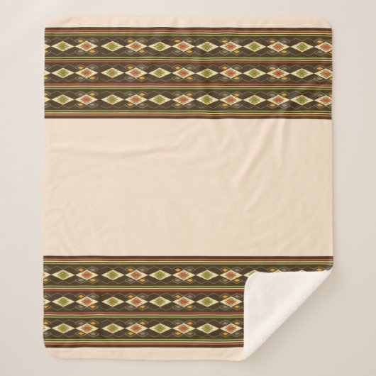 Ethiopian Tebeb Pattern Sherpa Deken (Voorkant)
