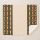 Ethiopian Tebeb Pattern Sherpa Deken (Voorkant (horizontaal))