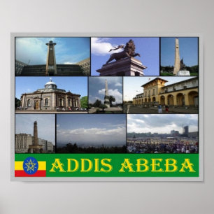 Ethiopië - Addis Abeba - Mozaïek - Poster