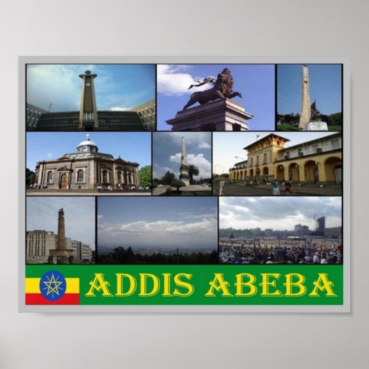 Ethiopië - Addis Abeba - Mozaïek - Poster (Voorkant)