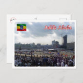 Ethiopië - Addis Abeba - plein Meskal - Briefkaart (Voorkant / Achterkant)