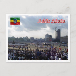 Ethiopië - Addis Abeba - plein Meskal - Briefkaart