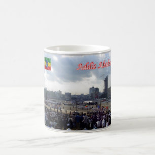 Ethiopië - Addis Abeba - plein Meskal - Koffiemok