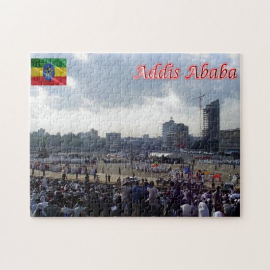Ethiopië - Addis Abeba - plein Meskal - Legpuzzel (Horizontaal)