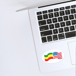 Ethiopië - Amerikaanse rechthoekige Sticker