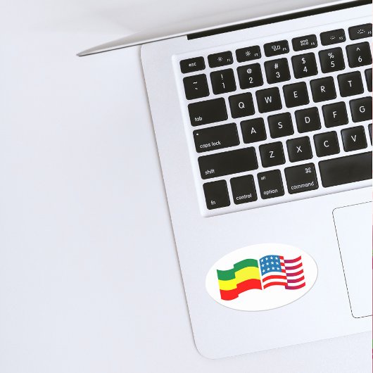 Ethiopië - Amerikaanse rechthoekige Sticker