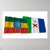 Ethiopië en Afar Waving Flags Poster (Voorkant)