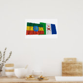 Ethiopië en Afar Waving Flags Poster (Keuken)