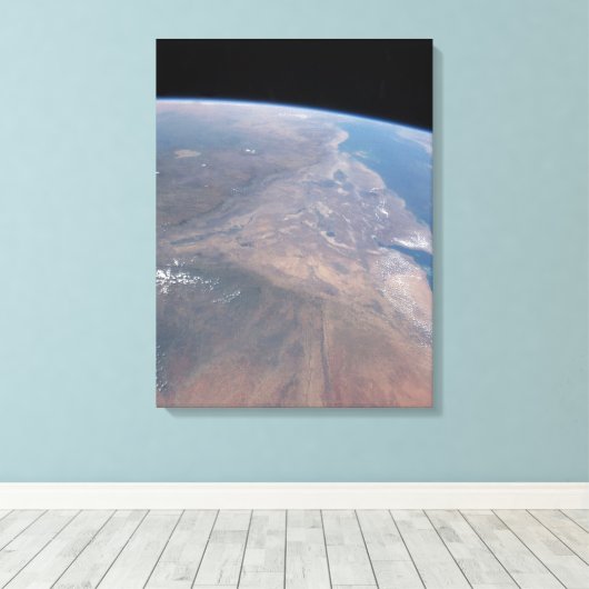 Ethiopië en een deel van het Rode Zee Canvas Afdruk (Insitu (Houten vloer))