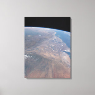 Ethiopië en een deel van het Rode Zee Canvas Afdruk