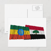 Ethiopië en Oromia Waving Flags Briefkaart (Voorkant / Achterkant)
