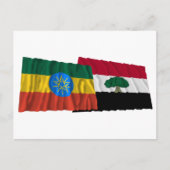 Ethiopië en Oromia Waving Flags Briefkaart (Voorkant)