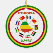Ethiopië en Tigray Crossed Flags Keramisch Ornament (Achterkant)