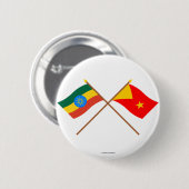 Ethiopië en Tigray Crossed Flags Ronde Button 5,7 Cm (Voorkant /achterkant)