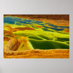 Ethiopië Erta Ale actieve vulkaan Afar regio Poster