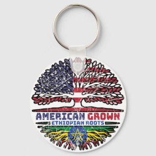 Ethiopië Ethiopian US American USA Verenigde State Sleutelhanger