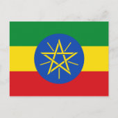 Ethiopië (Ethiopisch) Briefkaart van de vlag (Voorkant)