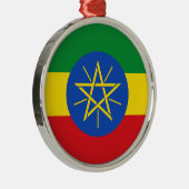 Ethiopië - Ethiopische vlag Metalen Ornament (Rechts)