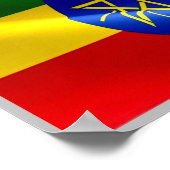 Ethiopië - Ethiopische vlag - Poster (Hoek)