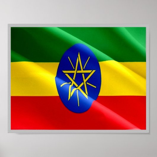 Ethiopië - Ethiopische vlag - Poster (Voorkant)