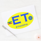 ETHIOPIË - Euro-stijl ovale Sticker (Envelop)