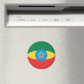Ethiopië Fisheye Vlag Magneet (Insitu (Vaatwasser))
