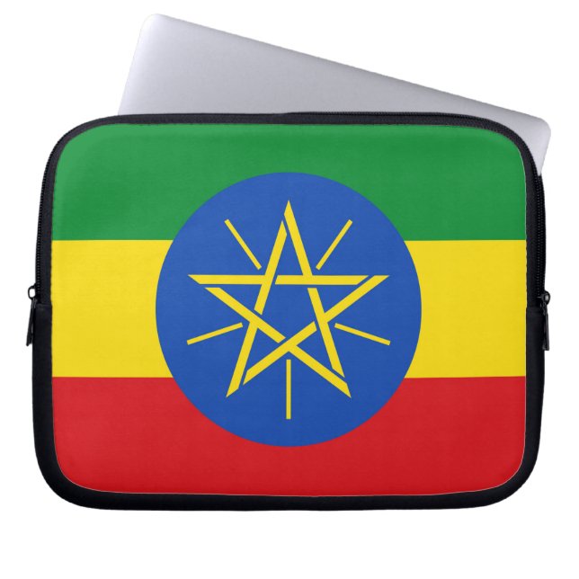 Ethiopië Flag Laptop Sleeve (Voorkant)