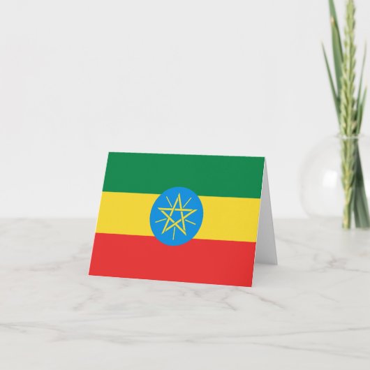 Ethiopië Flag Notecard Kaart (Voorkant)