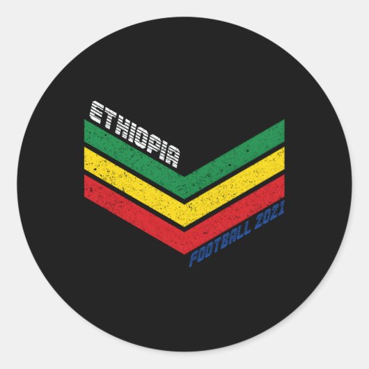 Ethiopië Football Jersey 2021 Voetbal Ronde Sticker (Voorkant)