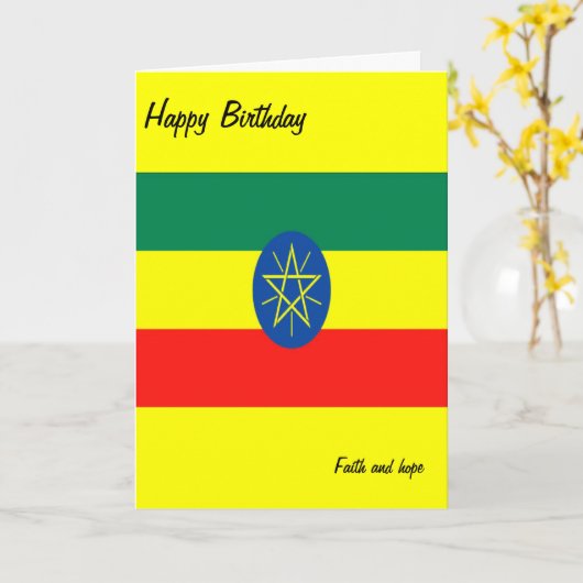 Ethiopië - geloof en hoop kaart (Gele Bloem)