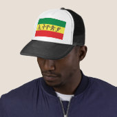 Ethiopië in Amharic over de vlag Trucker Pet (In situ)