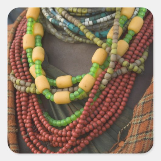 Ethiopië: Lagere Omo-rivierbekken, Omo-delta, Vierkante Sticker (Voorkant)
