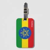 Ethiopië National Flag Patriotic Bagagelabel (Voorkant (verticaal))