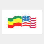 Ethiopië - Pet VS Rechthoekige Sticker (Voorkant)