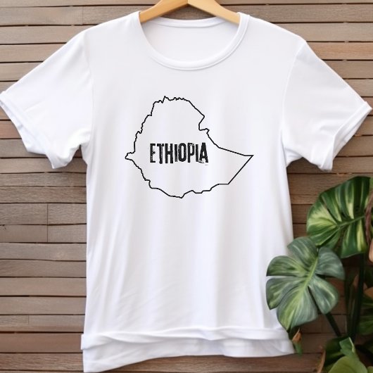 Ethiopië Plattegrond Ethiopische Natie Gebied T-shirt