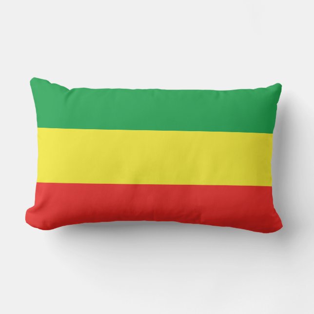 Ethiopië Rasta Vlag Kussen (Voorkant)
