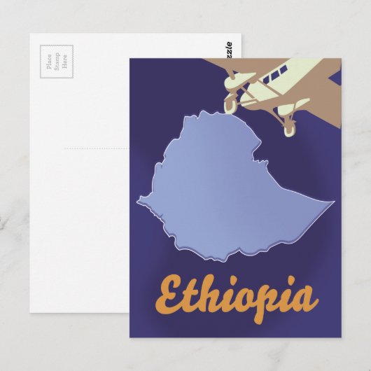 Ethiopië reisposter briefkaart (Voorkant / Achterkant)