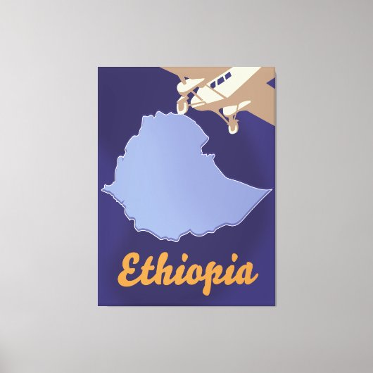 Ethiopië reisposter canvas afdruk (Voorkant)