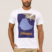 Ethiopië reisposter t-shirt (Voorkant)