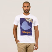 Ethiopië reisposter t-shirt (Voorkant volledig)