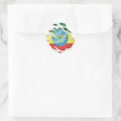 Ethiopië Ripped Flag Classic Round Sticker (Tas)