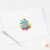 Ethiopië Ripped Flag Classic Round Sticker (Envelop)