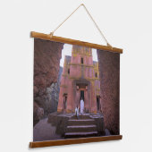 Ethiopië Rock-Hewn Kerken Lalibela Bete Giyorgis Hangend Wandkleed (Gebogen)