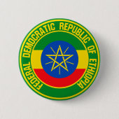 Ethiopië Rond Embleem Ronde Button 5,7 Cm (Voorkant)