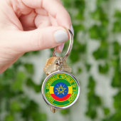 Ethiopië Rond Embleem Sleutelhanger (Hand)
