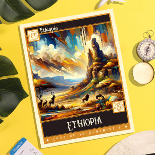 Ethiopië    schilderij briefkaart