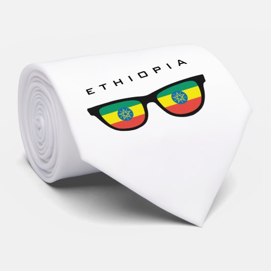 Ethiopië Shades aangepaste tekst & kleur stropdas (Opgerold)