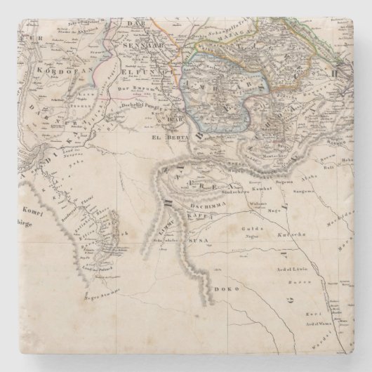 Ethiopië, Somalië, Afrika Stenen Onderzetter (Voorkant)