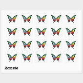 Ethiopië Swallowtail Vlinder Vlag Sticker (Vel)
