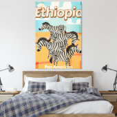 Ethiopië Vintage Reisposter Canvas Afdruk (Insitu (Slaapkamer))